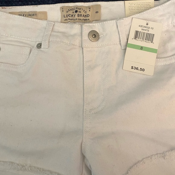 White Denim Shorts - Picture 2 of 3